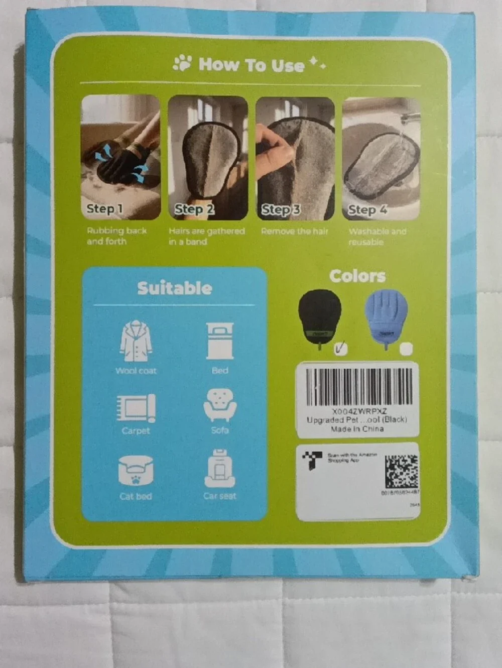 Upgraded Pet Hair Removal Electrostatic Glove for Dogs 🐶 & Cats 😺,